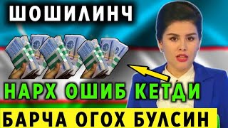 ШОШИЛИНЧ. НАРХ НАВО ОШИБ КЕТДИ  ЎЗБЕКИСТОНДА