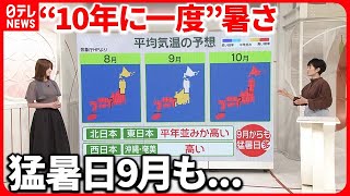 【酷暑】1週間続く予想  8月上旬「\