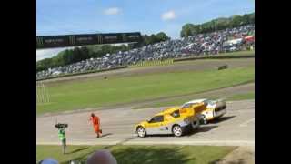 Olle Arnesson, Audi S1 rallycross car and the ex-Jan Arthur Iversen Glomma Papp RS200