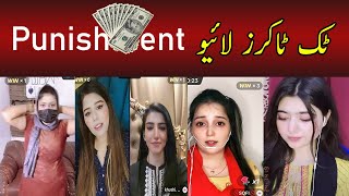 Tiktok live punishment | Pakistani Tiktokers live | Tiktok games live