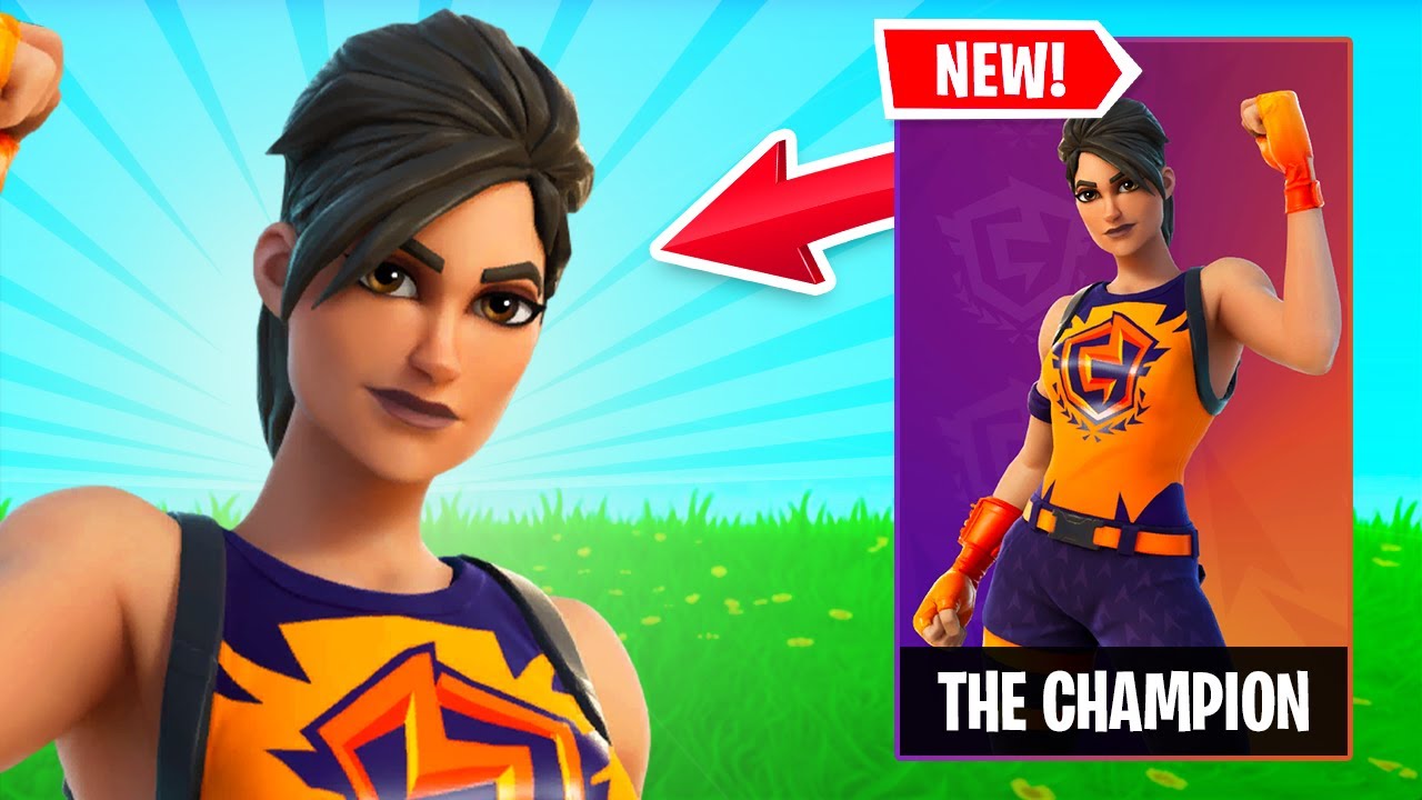 THE CHAMPION Skin Gameplay In FORTNITE! (FNCS Season 6 Skin) - YouTube