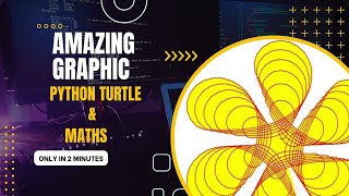 superb graphic using python turtle and math | python turtle graphics tutorial #9