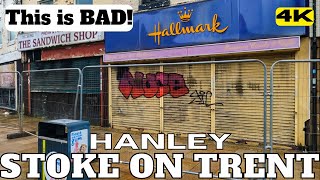 ENGLAND Hanley STOKE ON TRENT  This is BAD | Boarded Up | Ghost Town UK 4K