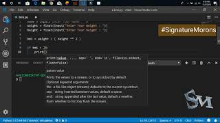 How to create a BMI calculator in Python | 2018