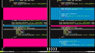 Using vimdiff as your git diff tool.