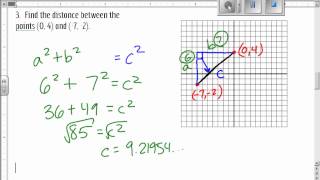 Pythagorean Theorem and the Distance Formula: Example 3