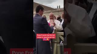 Pope Francis has his hat stolen in resurfaced clip #shorts