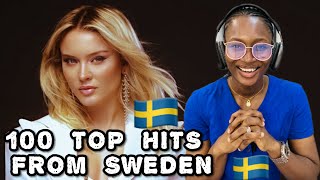 American Reacts To 100 Pop Hits from Sweden (1974-2024)