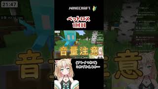 【※音量注意】アレイと大冒険〜2度のペットロス〜【#マイクラ #minecraft #shorts 】