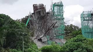 The damage of LRT3 Bukit Tinggi Klang after the accident