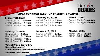 Denver Decides: Live Candidate Forums