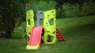 Smoby Childrens Climbing Tower Fun Centre with Slide and kids climb wall frame