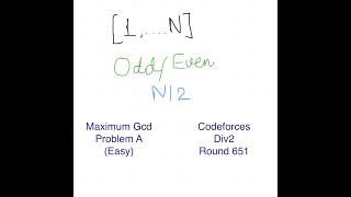Maximum GCD | Codeforces 651 Div 2 | Problem A