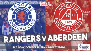 Rangers vs Aberdeen live stream and kick off details for the Scottish Premiership clash