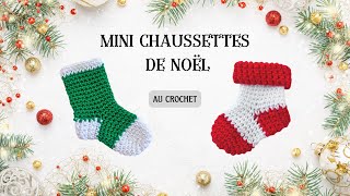 DIY NOËL🎄: COMMENT FAIRE UNE MINI CHAUSSETTE DE NOËL🎅 || TUTORIEL CROCHET FACILE