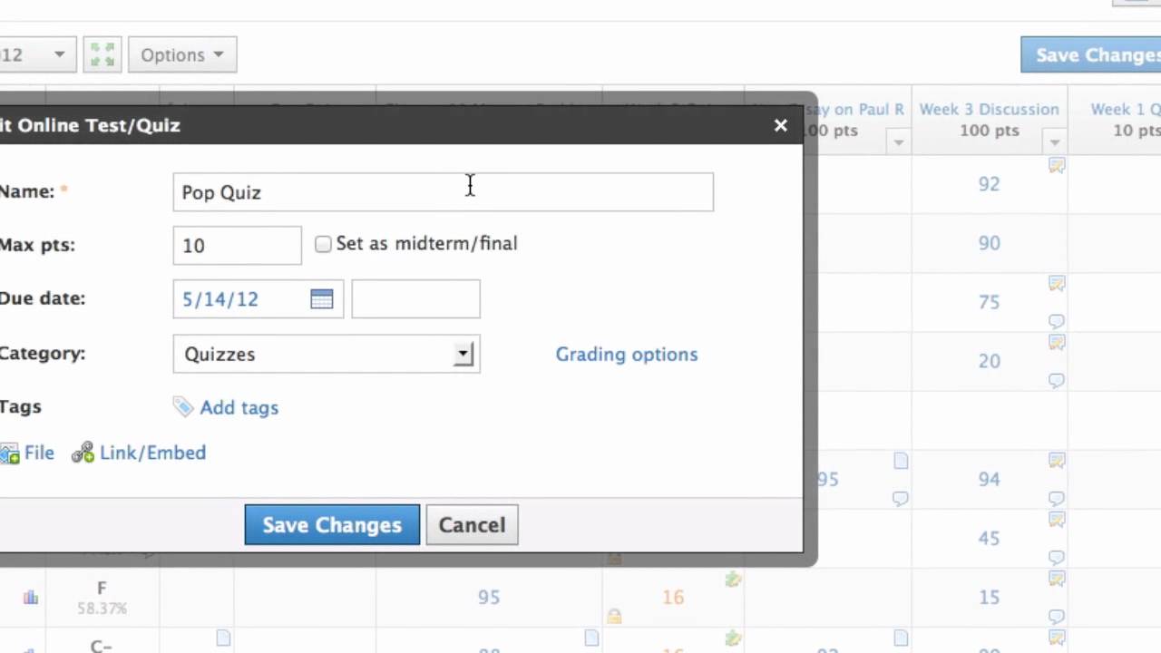 Editing Grades Youtube