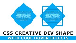 CSS Creative DIV Shape with Cool Hover Effects 2 - CSS Hover Effects - ZigZag Div Shape - Tutorial