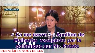 « Ça me navre » : Apolline de Malherbe  exaspérée par la polémique sur Mr. Patate