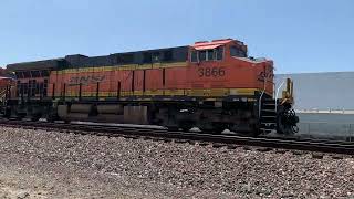 BNSF 3866 From Orangethorpe Ave, Anaheim, CA