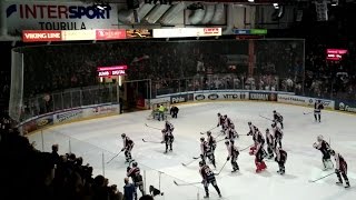 Jyp-Hifk 6.4.2016. Ottelun riemukkaat Jyp lopputunnelmat Synergia Areenalla.