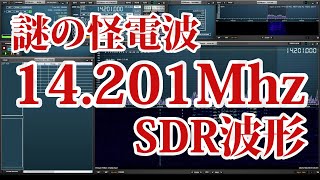 謎の怪電波　14.201mhz SDR波形　2023/02/06