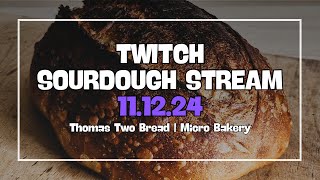 Handmade artisan sourdough wheat \u0026 ryebread | Twitch VOD | Thomas To Brød Micro bakery