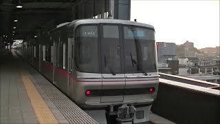 【名鉄常滑線・河和線】早朝の太田川駅と夜間留置車両の発車