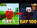 I Survived 100 Days in EVERY Minecraft Update...