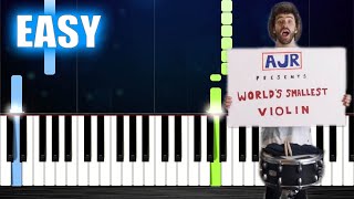 AJR - World's Smallest Violin - EASY Piano Tutorial