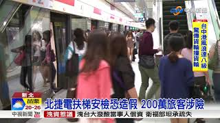 北捷電扶梯安檢恐造假 200萬旅客涉險│中視新聞 20171025