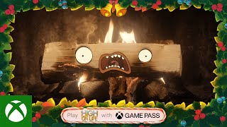 The "High on Life" Holiday Yule Log from Xbox Game Pass