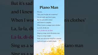 Piano Man | Billy Joel #music #song #lyrics