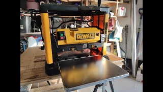 DIY Planer/Thicknesser DeWalt DW 733 unboxing heavy duty test woodworking