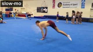 MAG 2022 COP Artistic gymnastics elements [B] Flair 1⁄2 spindle to handstand F/X (slow-mo)