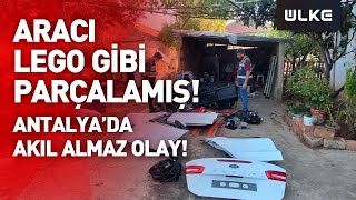 Muğla'dan çalınan 300 bin TL'lik otomobil, Antalya'da parçalanmış halde bulundu