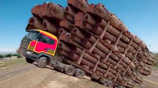 Awesome Logging Trucks in Mountain ! Best of Epic Logging and Forestry in Extremely Muddy Road