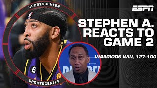 Stephen A.: Anthony Davis didn’t look like he had his legs in Game 2 | SportsCenter
