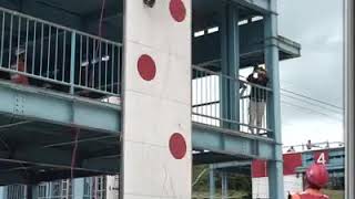 Elite Japanese firefighters show there amazing skills