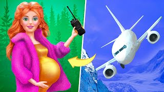 14 DIY Barbie Hacks and Crafts / Pregnant Doll on the Plane