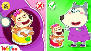 🚽 Baby Lucy Learns How to Go Potty 📺 สุดยอดการ์ตูนเด็ก | เรียนรู้นิสัยที่ดี | Wolfoo Thailand