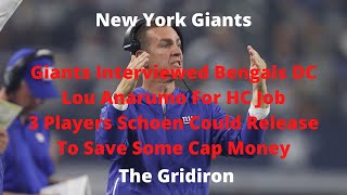 The Gridiron- New York Giants Giants Interviewed Bengals DC Lou Anarumo For Head Coaching Job.
