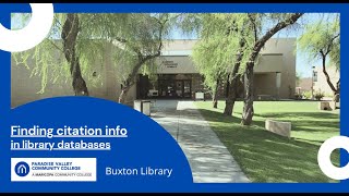 Finding citations in PVC Library databases