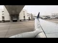 Startup, Taxi and Takeoff on a Rainy and Gusty Morning in Denver on a Delta Air Lines Boeing 737-800