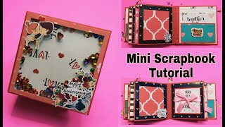 How to Make Mini Scrapbook | Mini Scrapbook For Anniversary | Anniversary Gift Ideas