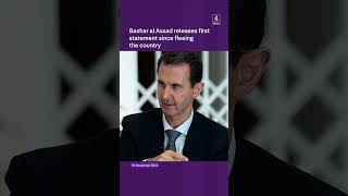 Bashar al Assad releases first statement since fleeing Syria