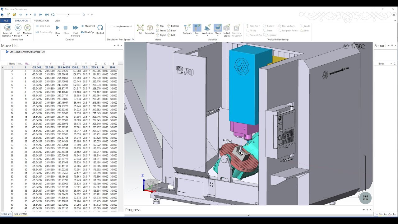 Mastercam Multiaxis Simulation Youtube