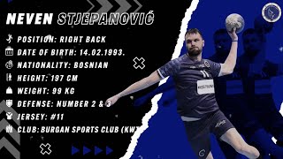Neven Stjepanovic - Right Back - Burgan Sports Club - Highlights - Handball - CV - 2022/23