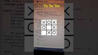 Finally !! Coded a Tic Tac Toe Game in Java #new #coding #java #python #programming