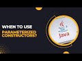 Parameterized constructor in Java