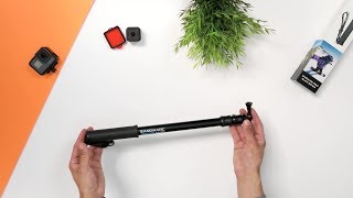 SANDMARC Pole - Black Edition: Getting Started - Stick for GoPro Hero 11, 10, 9, 8, 7 \u0026more.